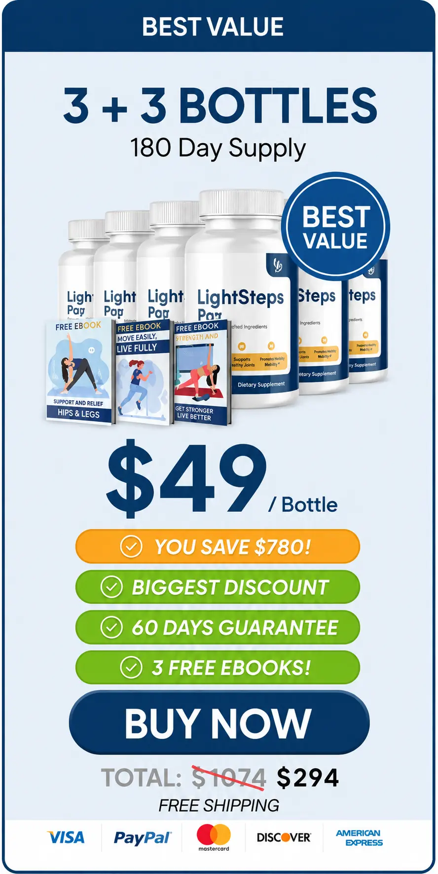 LightSteps Pro 6 bottles